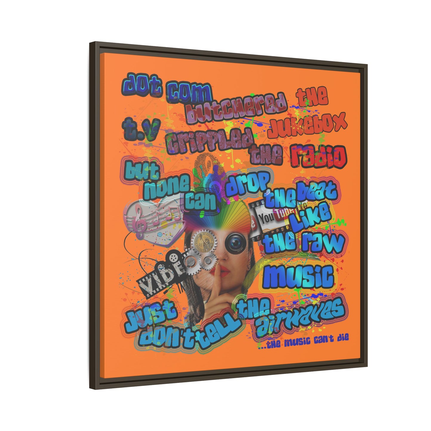 drop the beat - framed canvas art (crusta)