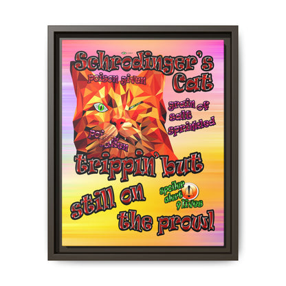 schrodinger's cat - framed canvas art (color blur)