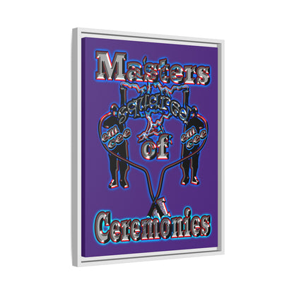 em cee squared - framed canvas art (purple)
