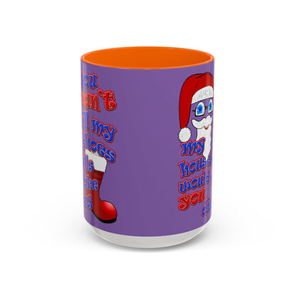 santa's shoes - Accent Mug (light purple)