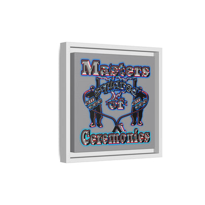 em cee squared - framed canvas art (grey)