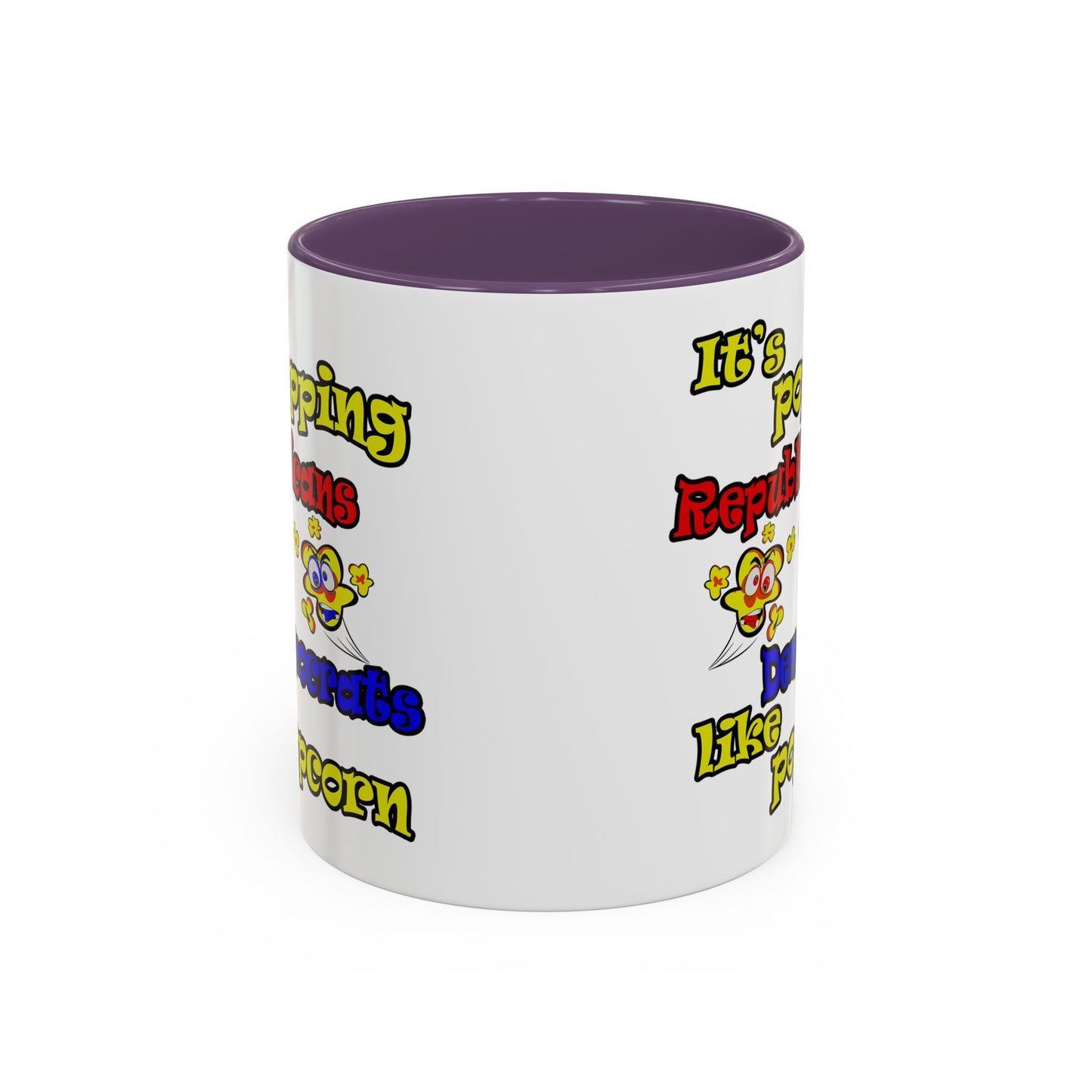 popping like popcorn - Accent Mug (white)
