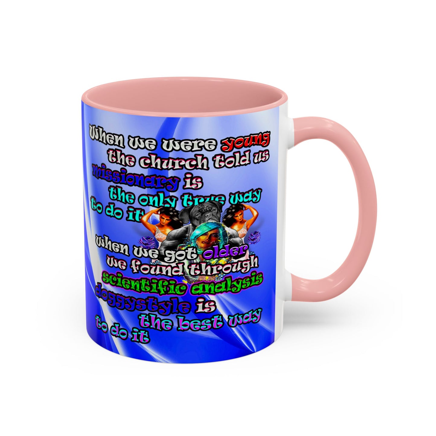 doggystyle - Accent Mug (blue-white wave)
