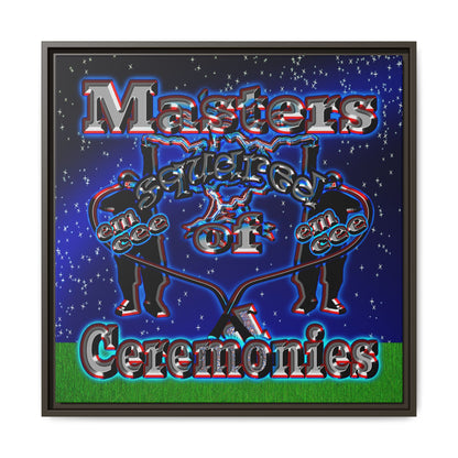 em cee squared - framed canvas art ('snoops' background)