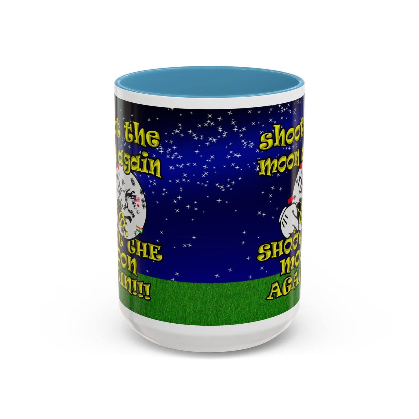 shoot the moon again - Accent Mug ('snoops' background)
