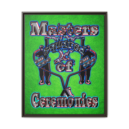em cee squared - framed canvas art (green turf)