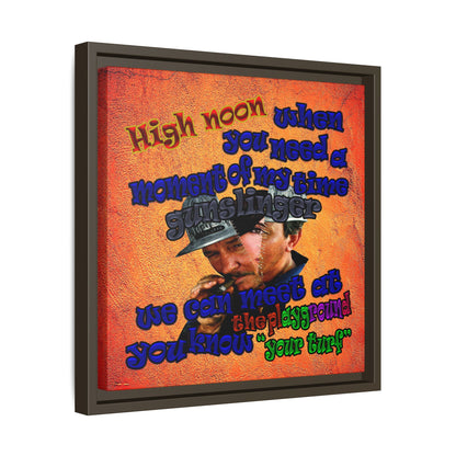high noon - framed canvas art (burnt orange)