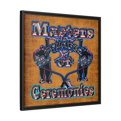 em cee squared - framed canvas art (brown papyrus)