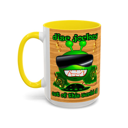 disc jockey - Accent Mug (butterscotch wood finish)