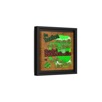 celtics logo - framed canvas art (brown papyrus)