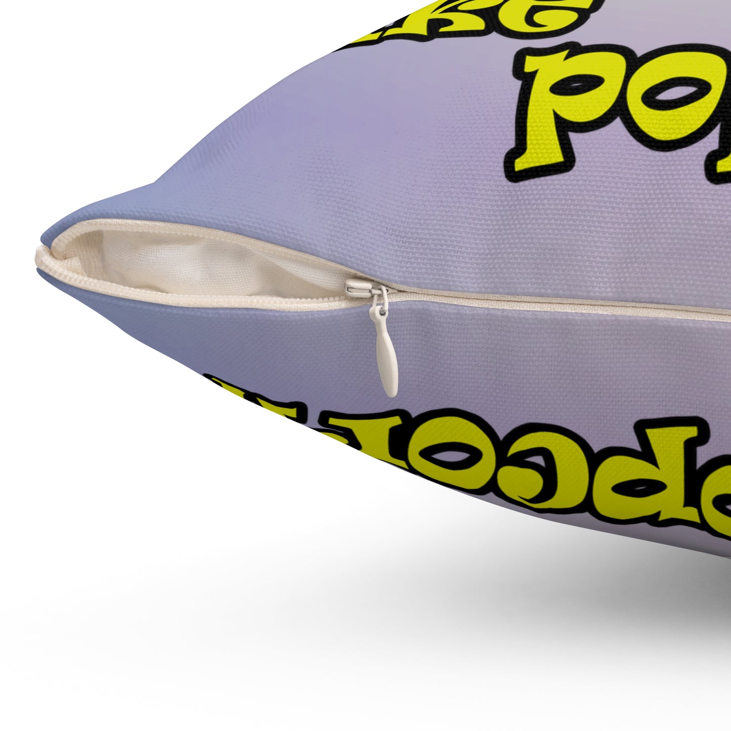 popping like popcorn - Spun Polyester Square Pillow - (light blue-pink wave)