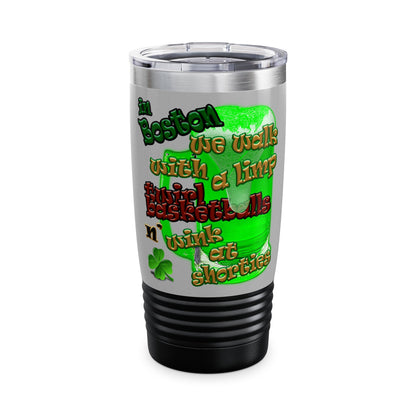 celtics logo - Ringneck Tumbler, 20oz (light grey)