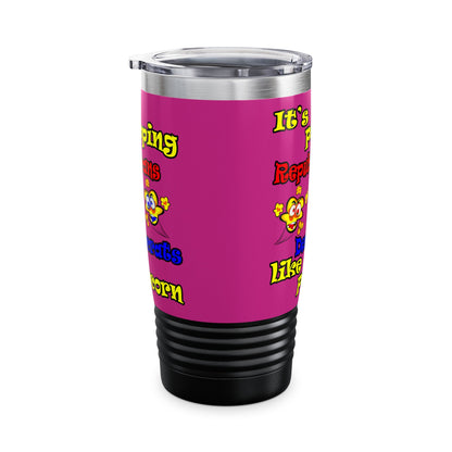 popping like popcorn - Ringneck Tumbler, 20oz (pink)