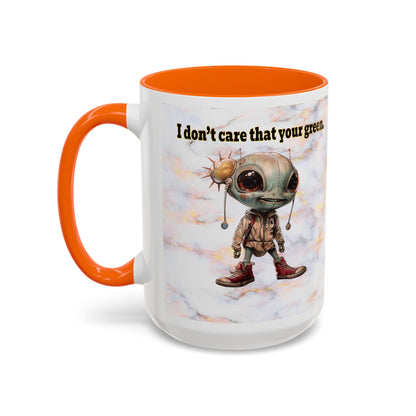 I don't care that your grey - Accent Mug (white marble)