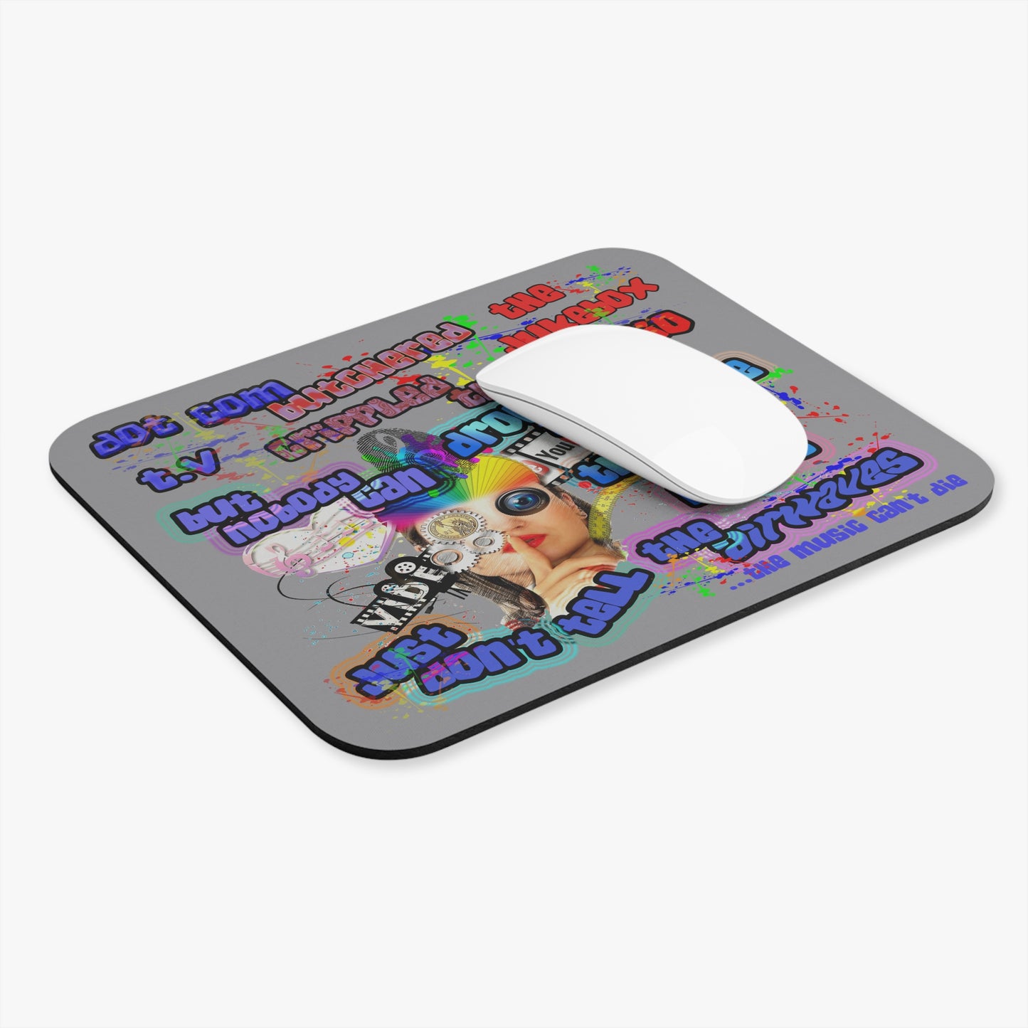 drop the beat - Mouse Pad (Rectangle) (grey)