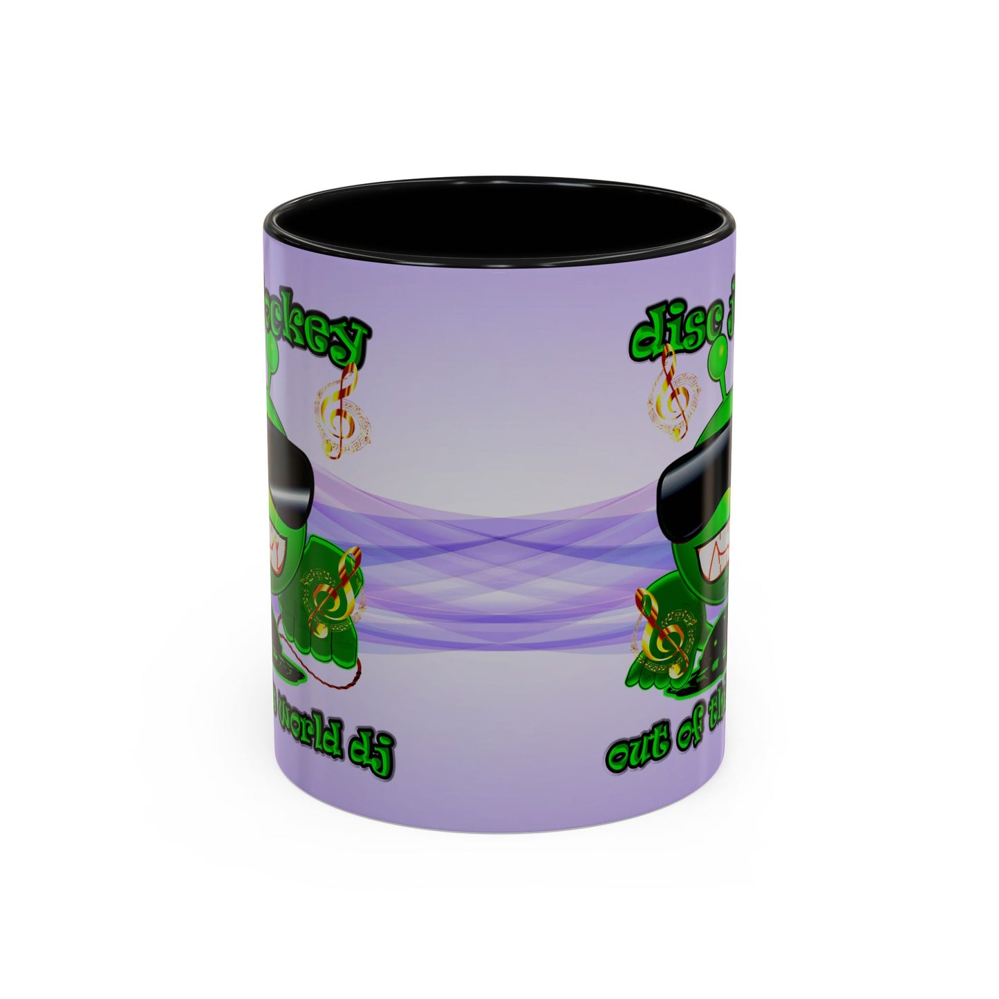 disc jockey - Accent Mug (light blue-pink wave)
