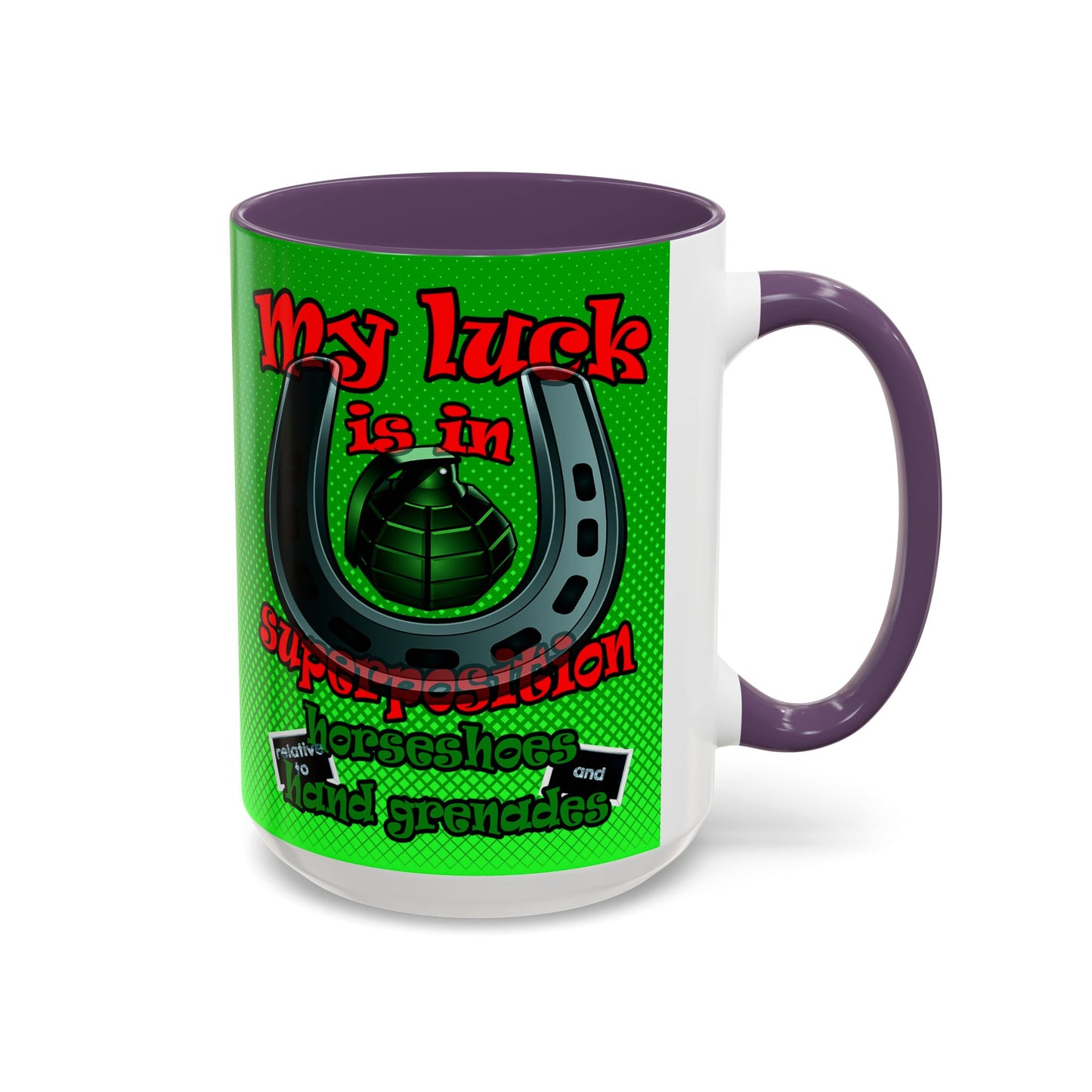 my luck - Accent Mug (logo green)