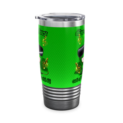 disc jockey - Ringneck Tumbler, 20oz (logo green)