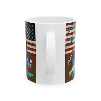 shoot for the stars - White Mug (brown)