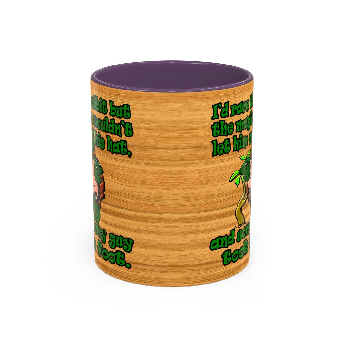 turtle race - Accent Mug (butterscotch wood finish)