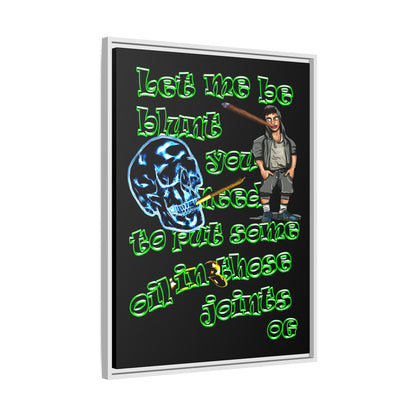 og - framed canvas art (black)