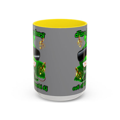disc jockey - Accent Mug (grey)