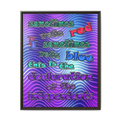 declaration of the independents - framed canvas art (purple wave)