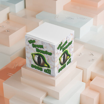 green monster - note cube (white marble)