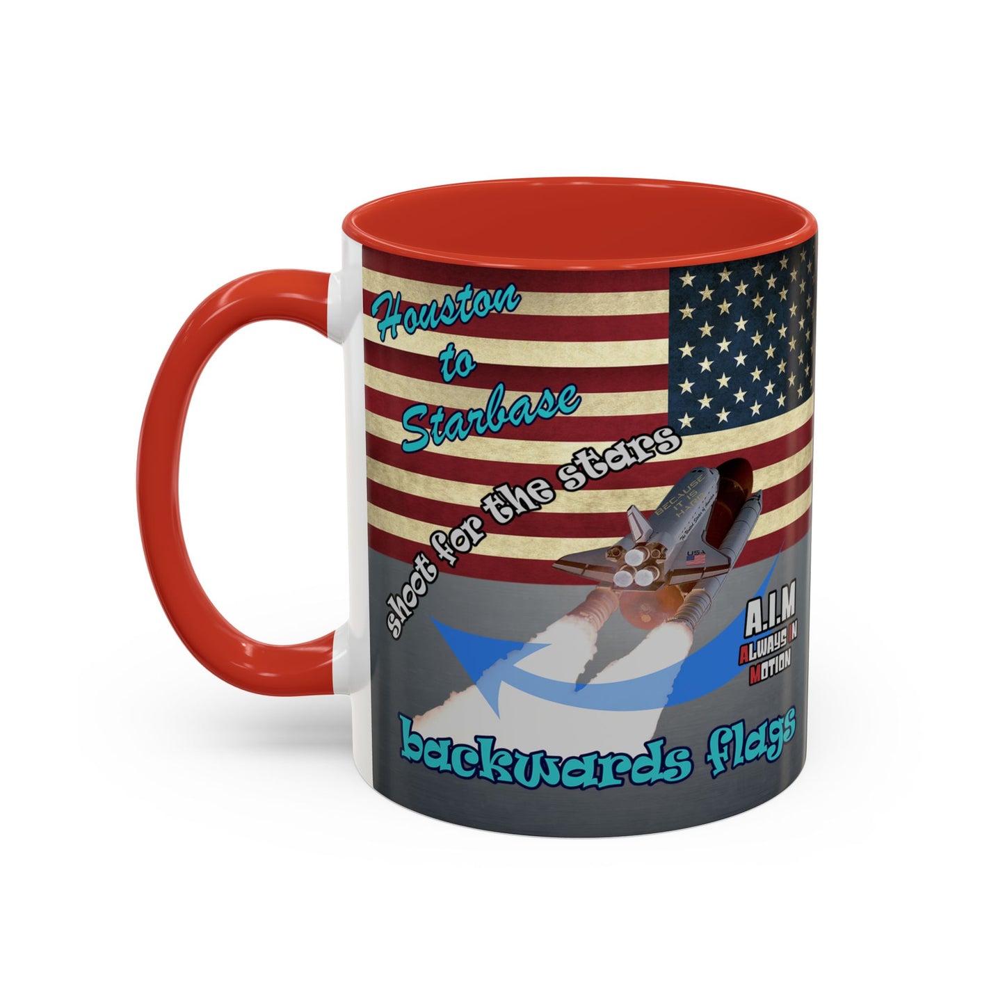 shoot for the stars - Accent Mug (grey-light grey)