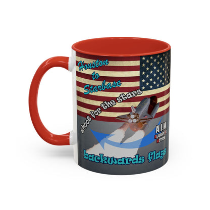 shoot for the stars - Accent Mug (grey-light grey)
