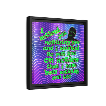 noticed you noticing - framed canvas art (purple wave)