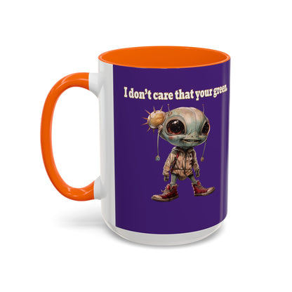 I don't care that your grey - Accent Mug (purple)