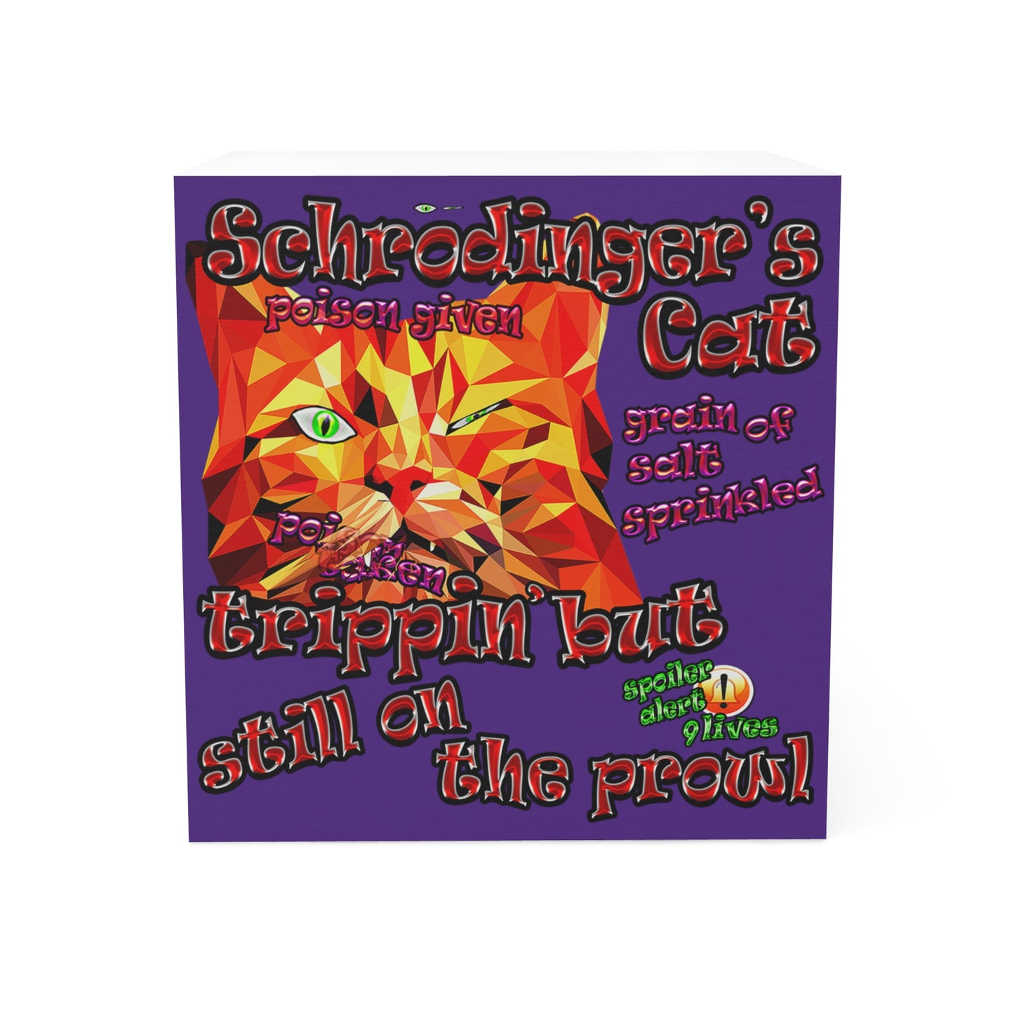 schrodinger's cat - note cube (purple)