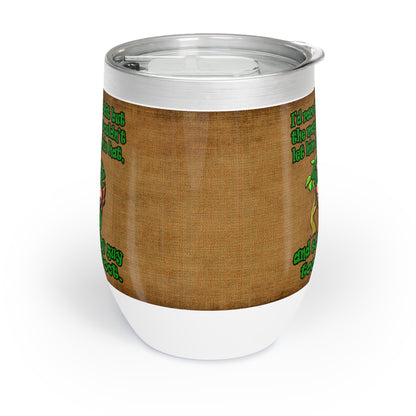 turtle race - Chill Wine Tumbler (brown papyrus)