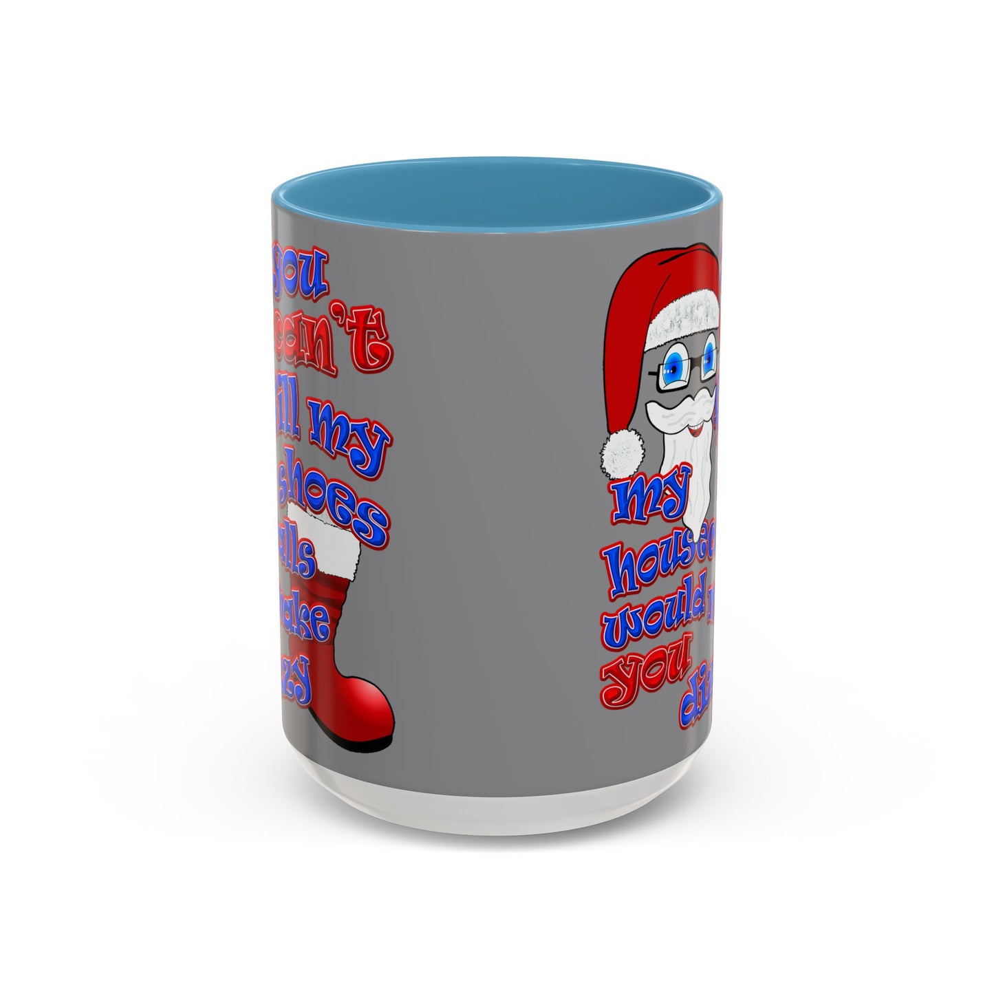 santa's shoes - Accent Mug (grey)