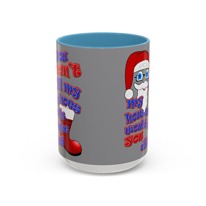 santa's shoes - Accent Mug (grey)