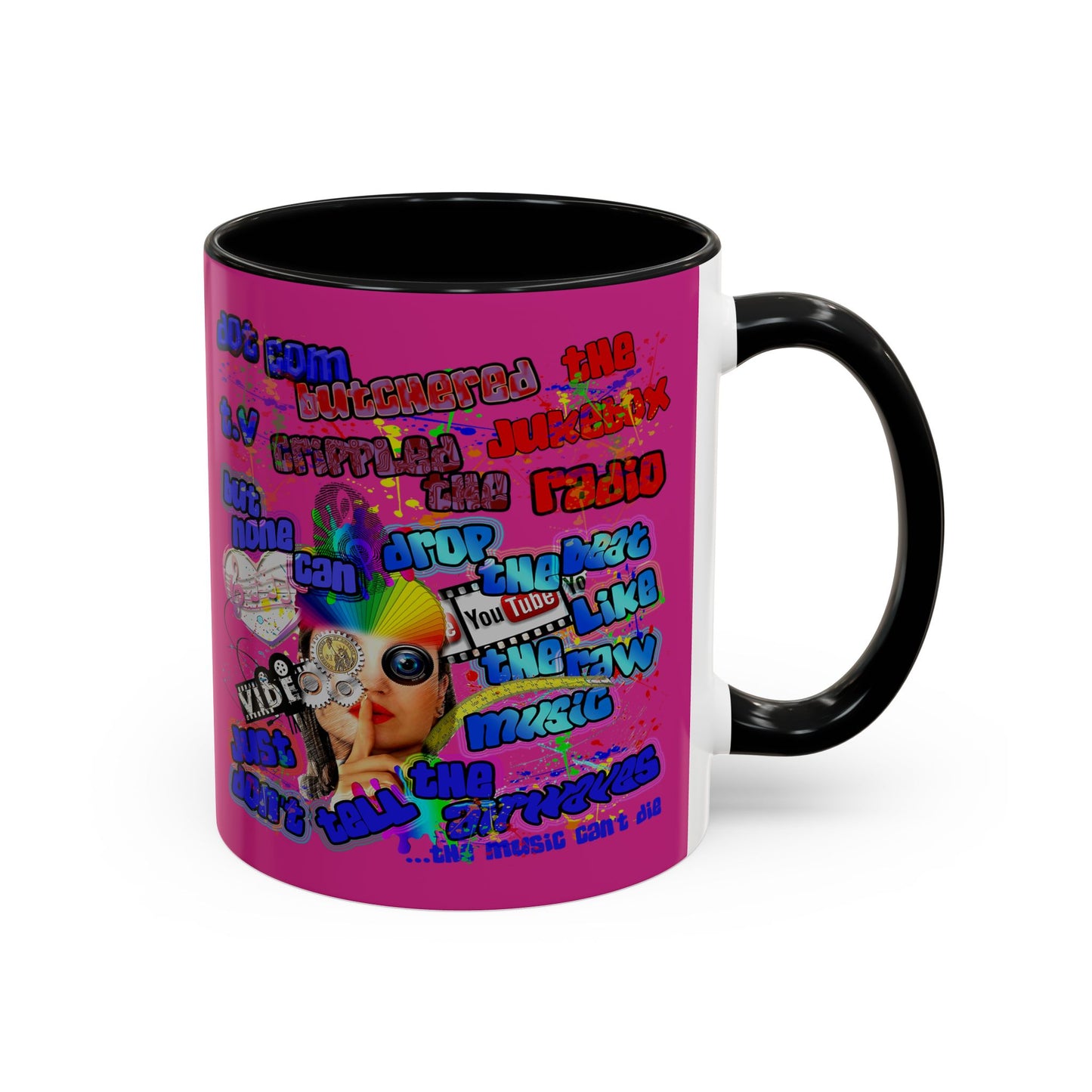 drop the beat - Accent Mug (pink)
