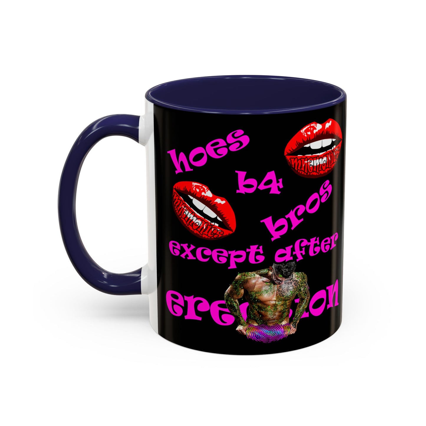hoes b4 bros - Accent Mug (black)