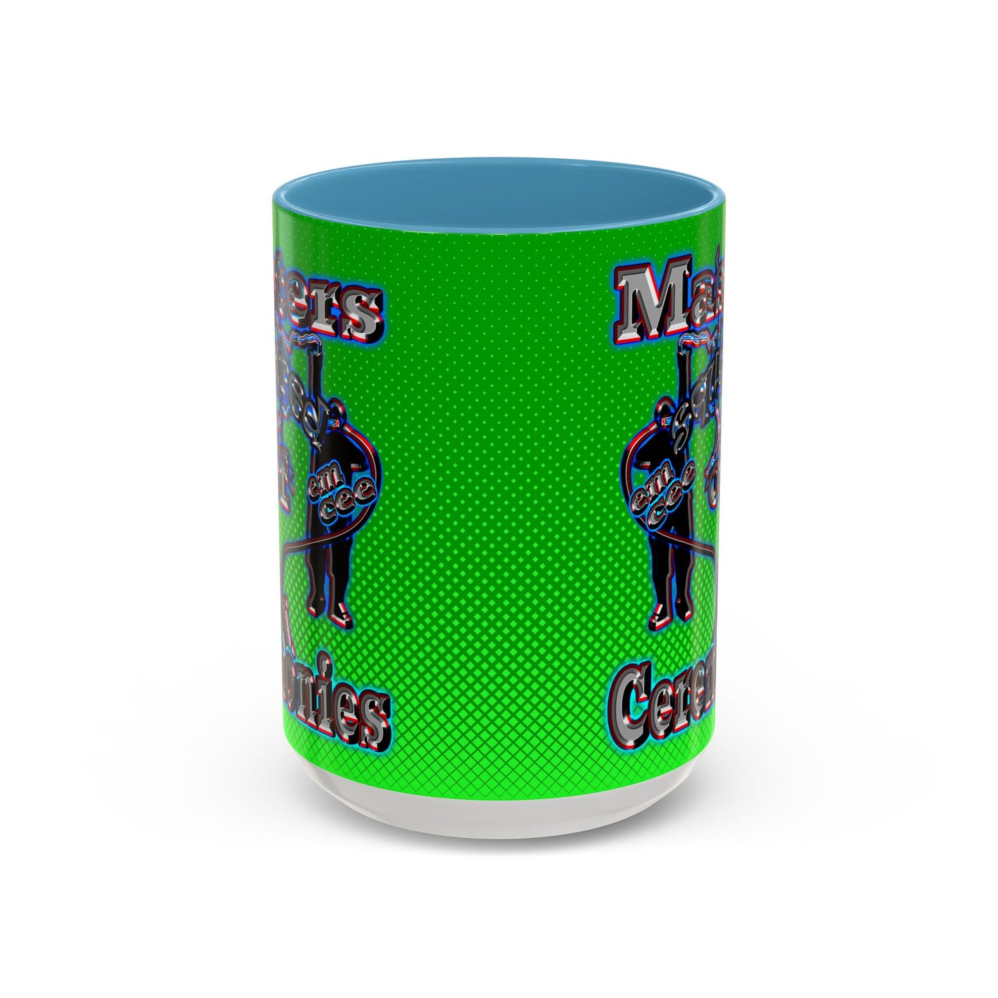 em cee squared - Accent Mug (logo green)