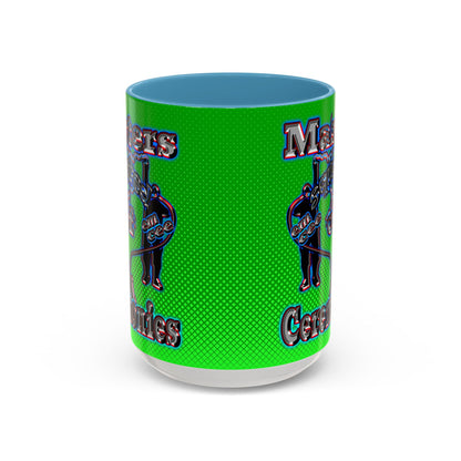 em cee squared - Accent Mug (logo green)