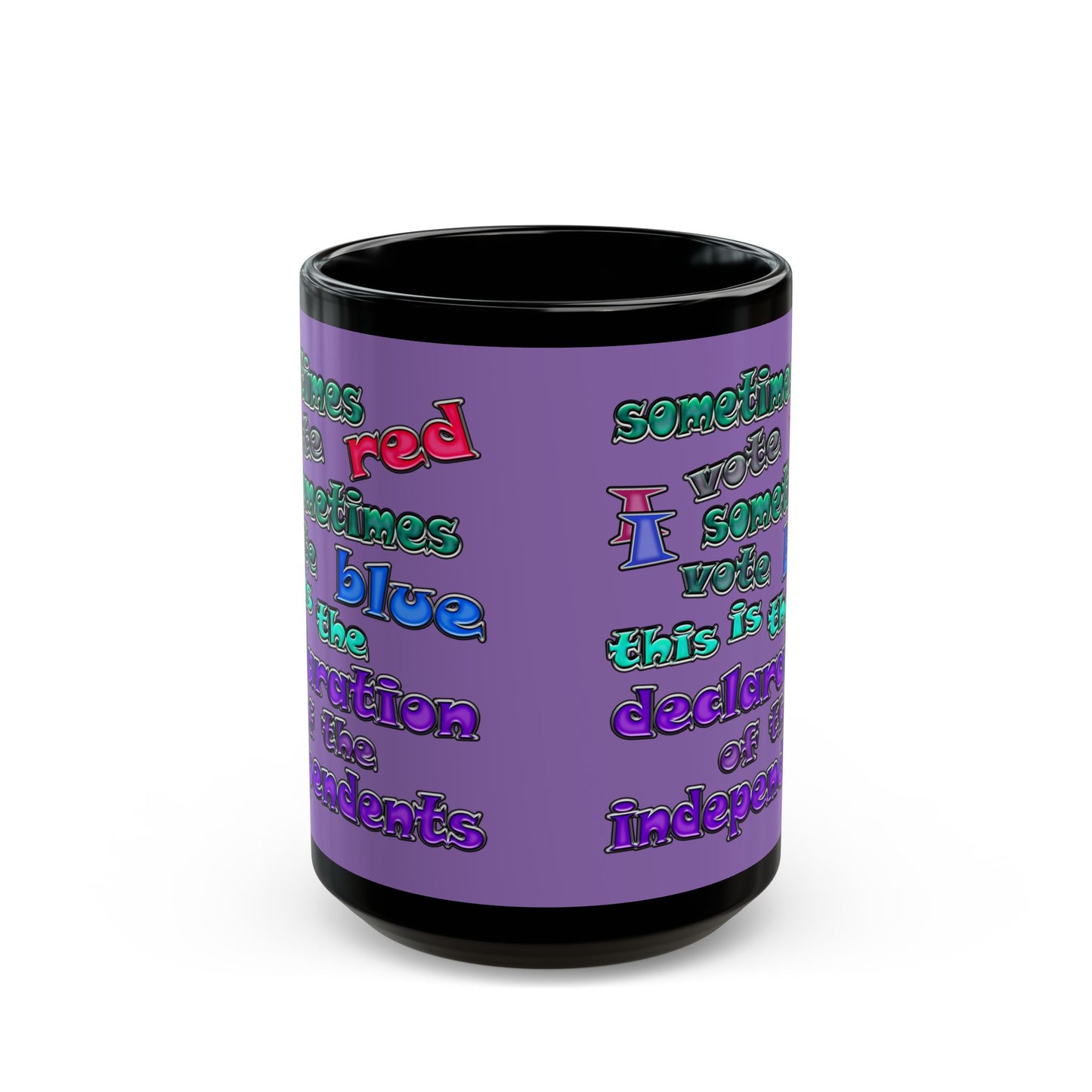 declaration of the independents - Black Mug (light purple)
