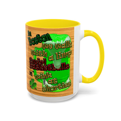 celtics logo - Accent Mug (butterscotch wood finish)