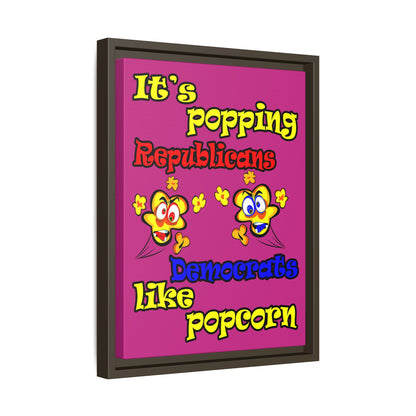 popping like popcorn - framed canvas art (pink)