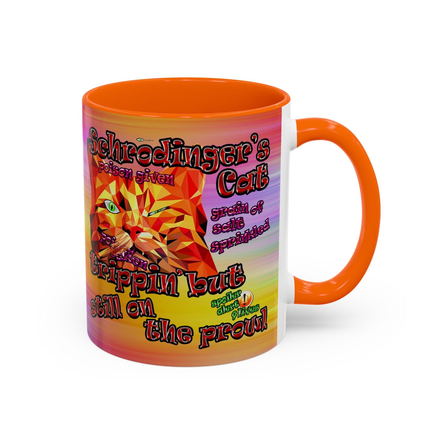 schrodinger's cat - Accent Mug (color blur)