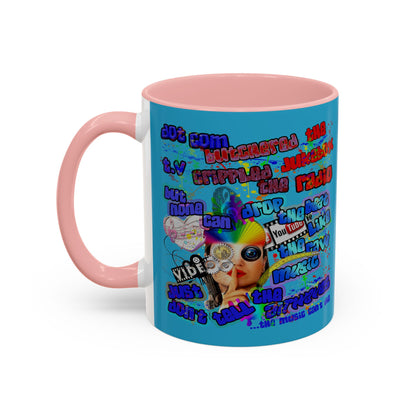 drop the beat - Accent Mug (turquoise)