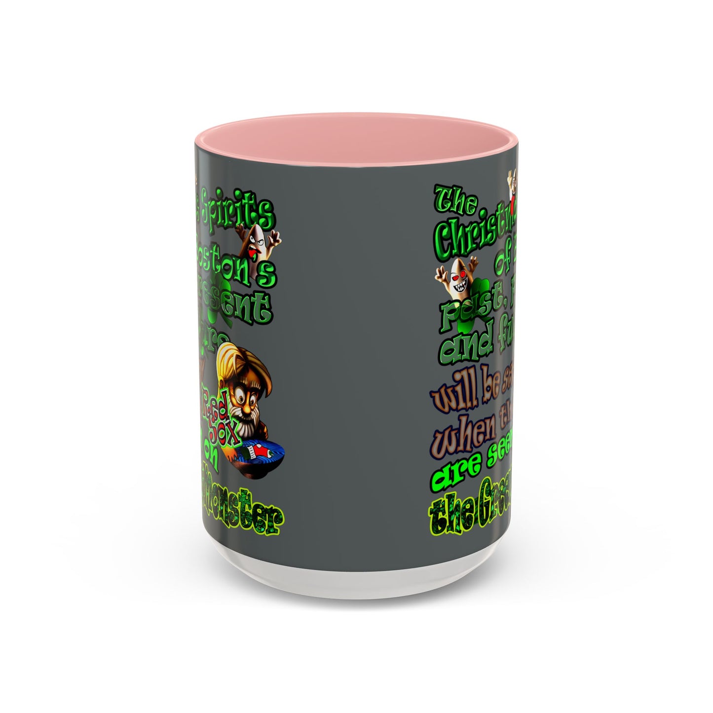 christmas spirits of boston - Accent Mug (dark grey)