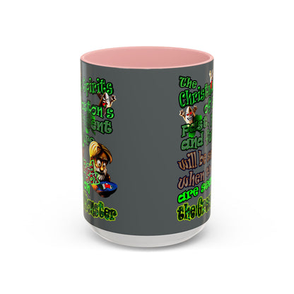 christmas spirits of boston - Accent Mug (dark grey)