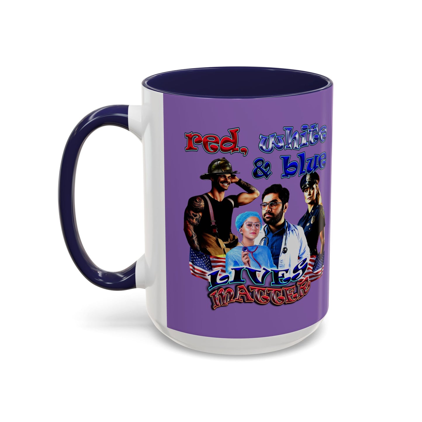rw&b lives matter - Accent Mug (light purple)