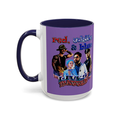 rw&b lives matter - Accent Mug (light purple)