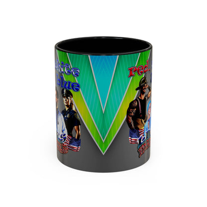 rw&b lives matter - Accent Mug (rainbow split)